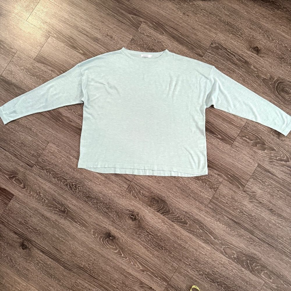 Mersea Light Aqua Blue Sweater One Size